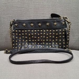 Steve Madden studded, fringed crossbody, small
